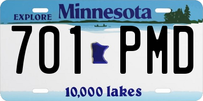 MN license plate 701PMD