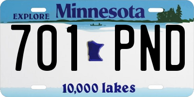 MN license plate 701PND