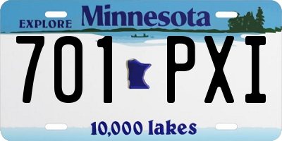 MN license plate 701PXI