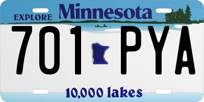 MN license plate 701PYA