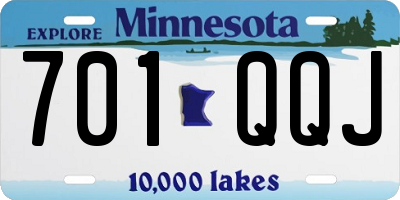 MN license plate 701QQJ