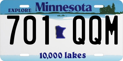 MN license plate 701QQM