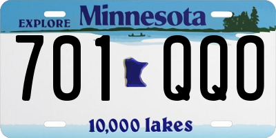 MN license plate 701QQO