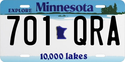 MN license plate 701QRA