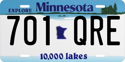 MN license plate 701QRE