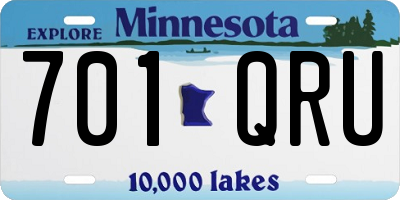 MN license plate 701QRU