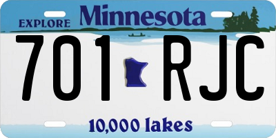 MN license plate 701RJC