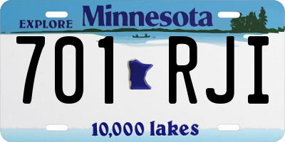 MN license plate 701RJI