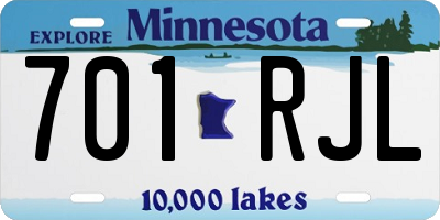 MN license plate 701RJL
