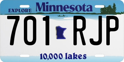 MN license plate 701RJP