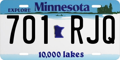 MN license plate 701RJQ