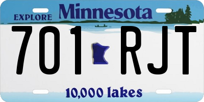 MN license plate 701RJT