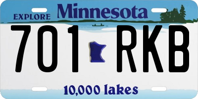MN license plate 701RKB