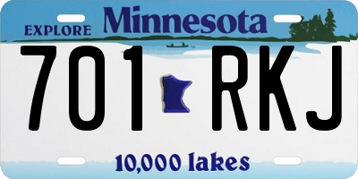 MN license plate 701RKJ