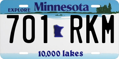 MN license plate 701RKM