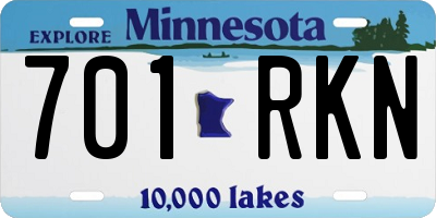 MN license plate 701RKN