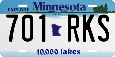 MN license plate 701RKS