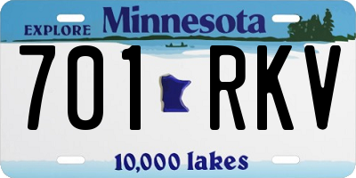 MN license plate 701RKV