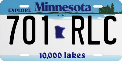 MN license plate 701RLC