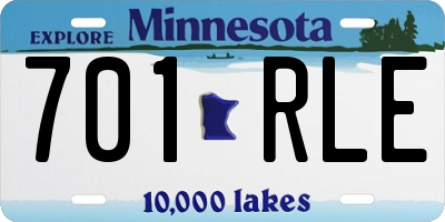 MN license plate 701RLE