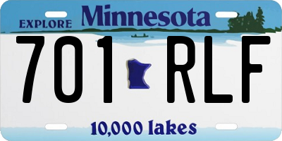 MN license plate 701RLF