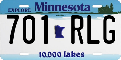 MN license plate 701RLG