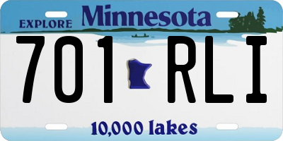 MN license plate 701RLI