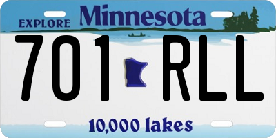 MN license plate 701RLL