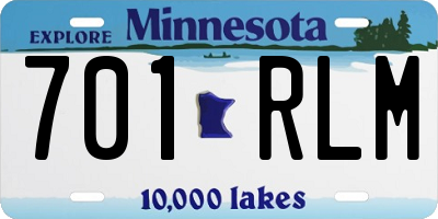 MN license plate 701RLM