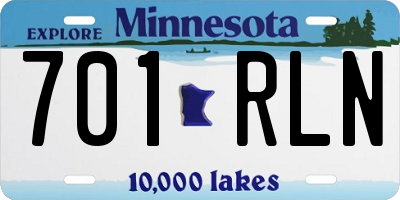 MN license plate 701RLN