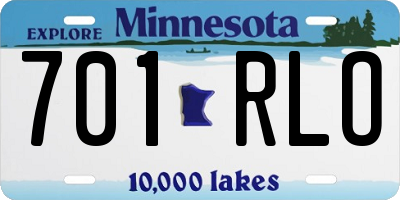MN license plate 701RLO