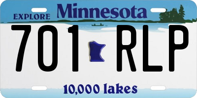 MN license plate 701RLP