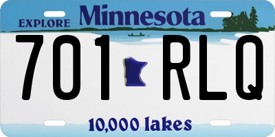 MN license plate 701RLQ