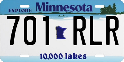 MN license plate 701RLR