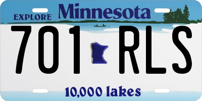 MN license plate 701RLS