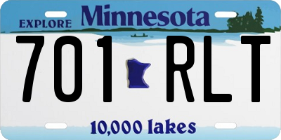 MN license plate 701RLT