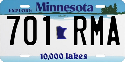 MN license plate 701RMA