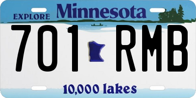 MN license plate 701RMB