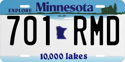 MN license plate 701RMD