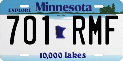 MN license plate 701RMF