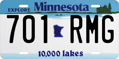 MN license plate 701RMG