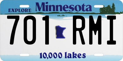 MN license plate 701RMI