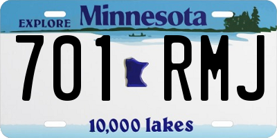 MN license plate 701RMJ