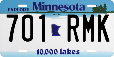MN license plate 701RMK
