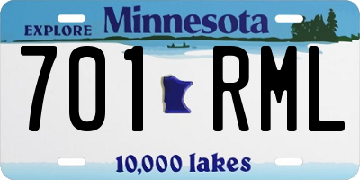 MN license plate 701RML