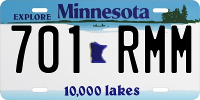 MN license plate 701RMM