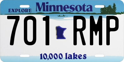 MN license plate 701RMP