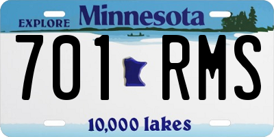 MN license plate 701RMS