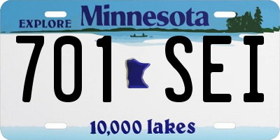 MN license plate 701SEI