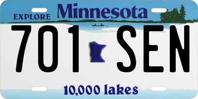 MN license plate 701SEN
